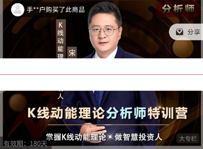 宋建毅K线动能理论分析师 特训营