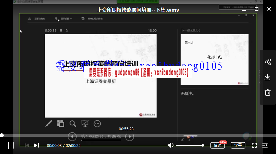 上交所期权策略顾问培训视频PPT
