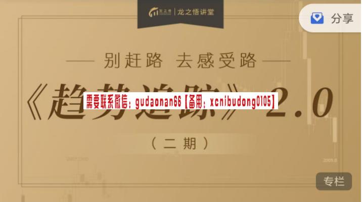 爱思磕金融星雅龙《趋势追踪》2.0二期2024年7月完结视频课程